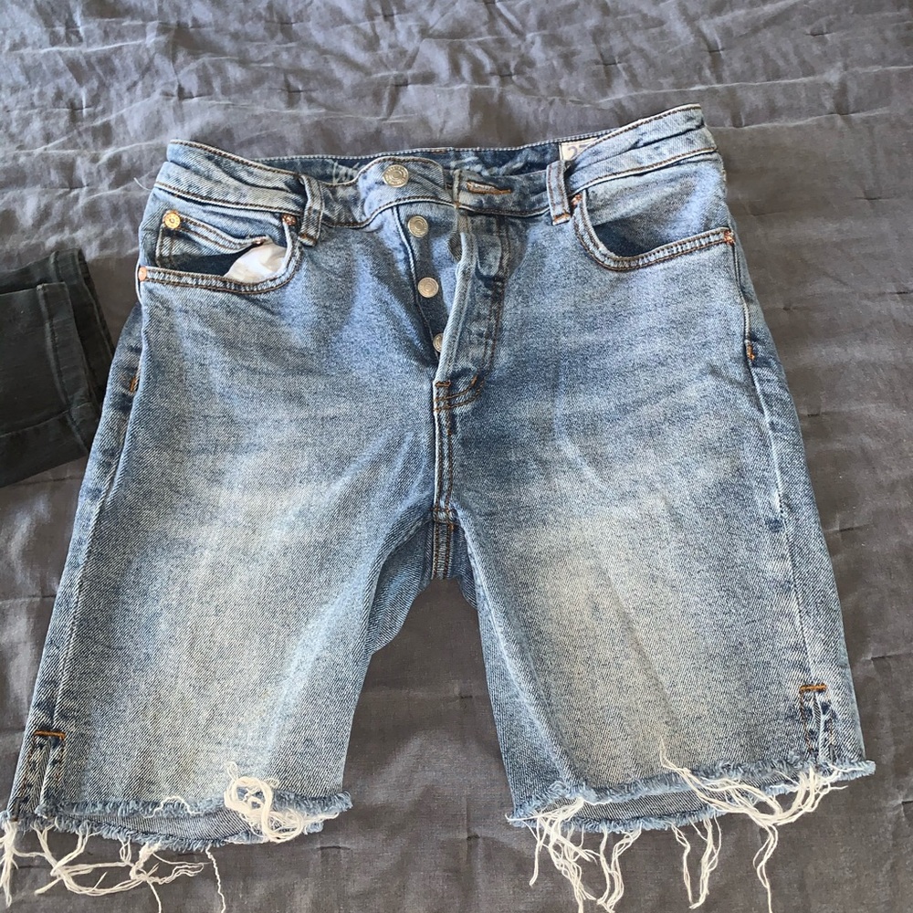 Free People Biker Shorts Denim